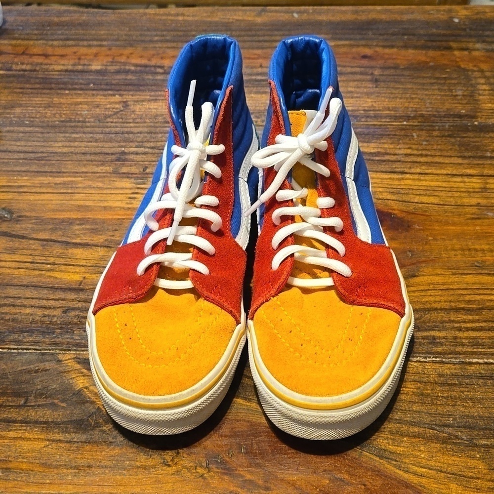 Vans Off The Wall Skaterboard Multicolored Suede Shoes Unisex Shoes Size 4